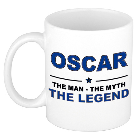 Oscar The man, The myth the legend cadeau koffie mok / thee beker 300 ml
