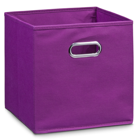 2x Pink/purple storagebaskets/boxes for girlsroom 32 x 32 cm