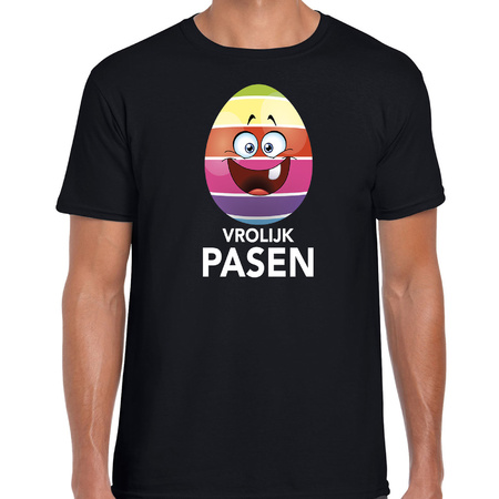 Paasei vrolijk Pasen t-shirt zwart voor heren - Paas kleding / outfit
