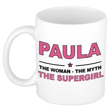 Paula The woman, The myth the supergirl cadeau koffie mok / thee beker 300 ml