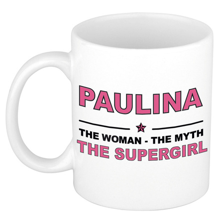 Paulina The woman, The myth the supergirl cadeau koffie mok / thee beker 300 ml