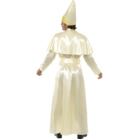 Paus kostuum wit en goud