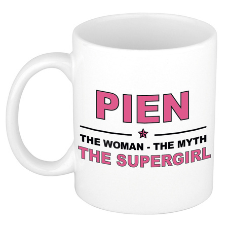 Pien The woman, The myth the supergirl cadeau koffie mok / thee beker 300 ml
