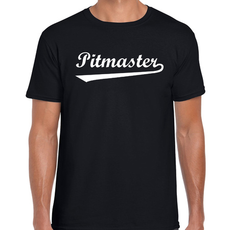 Pitmaster bbq / barbecue cadeau t-shirt zwart voor heren