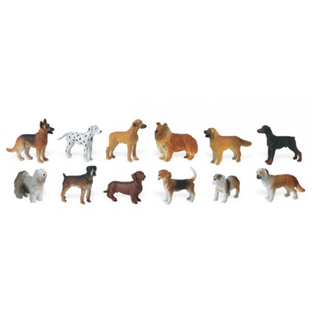 Beschrijving spontaan Shuraba Plastic speelgoed figuren honden 11 stuks - Plastic dieren huisdieren -  Bellatio warenhuis