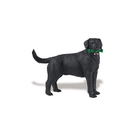 Plastic speelgoed figuur zwarte Labrador hond 9 cm