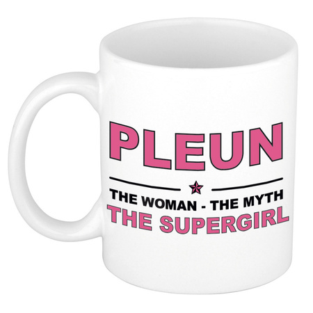 Pleun The woman, The myth the supergirl cadeau koffie mok / thee beker 300 ml