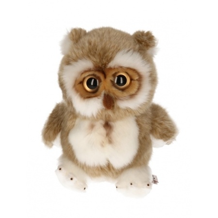 Plush brown owl 22 cm