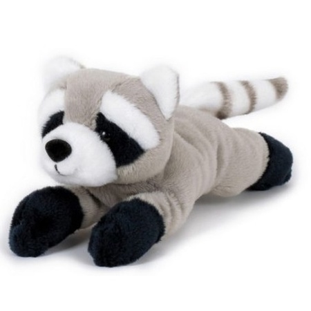 Pluche grijze wasbeer/wasberen knuffel 13 cm speelgoed