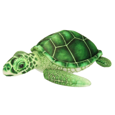 Pluche groene zeeschildpad knuffel 25 cm speelgoed