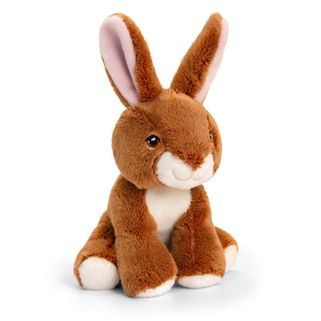 Soft toy animal brown rabbit 12 cm