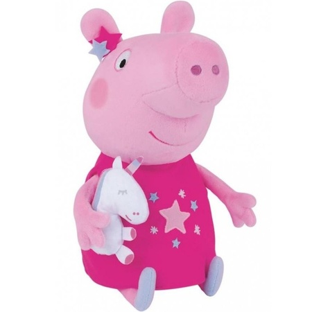 Pluche Peppa Pig/Big eenhoorn knuffel 24 cm speelgoed
