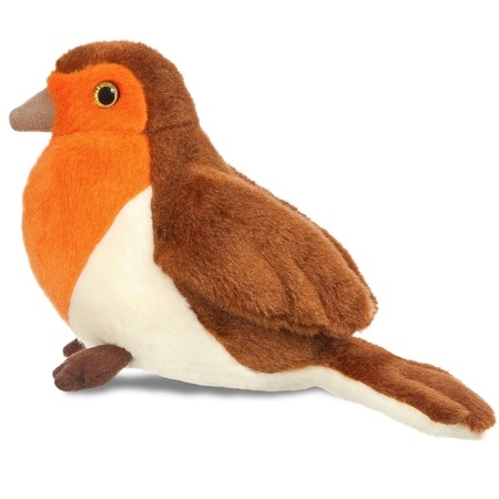 Pluche roodborstje vogel knuffel 20 cm speelgoed