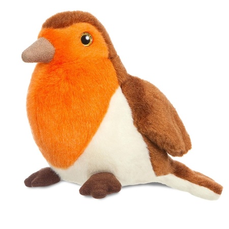Pluche roodborstje vogel knuffel 20 cm speelgoed