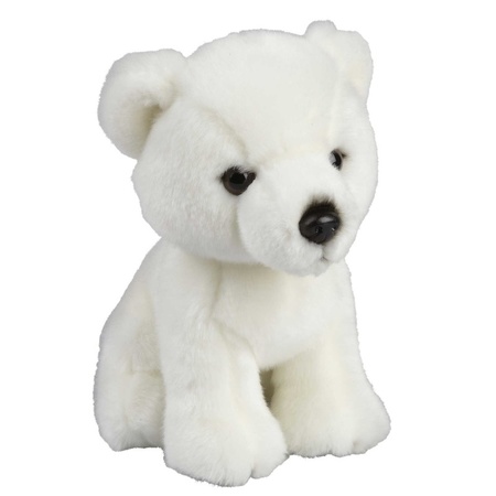 Plush white polar bear cuddle toy 18 cm