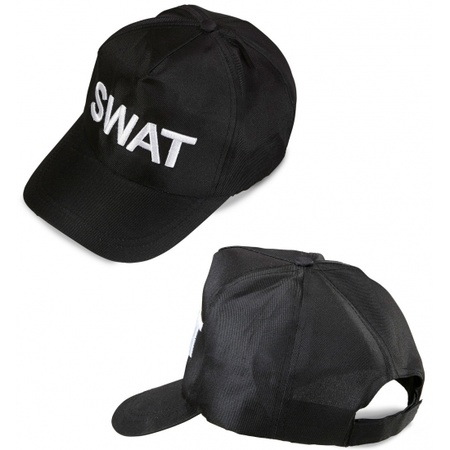 Politie SWAT pet verkleed accessoire voor volwassenen