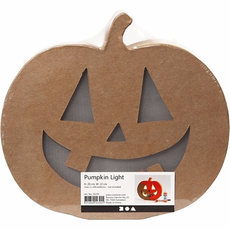 Pumpkin Halloween decoration with light 22 cm