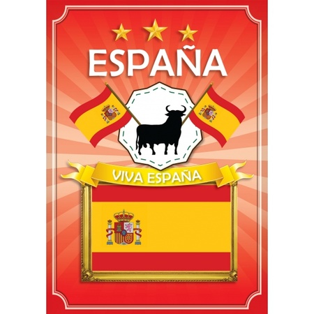 Poster Viva Spanje landenvlag thema versiering