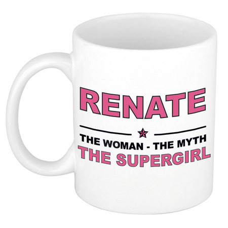 Renate The woman, The myth the supergirl cadeau koffie mok / thee beker 300 ml