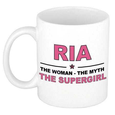 Ria The woman, The myth the supergirl cadeau koffie mok / thee beker 300 ml