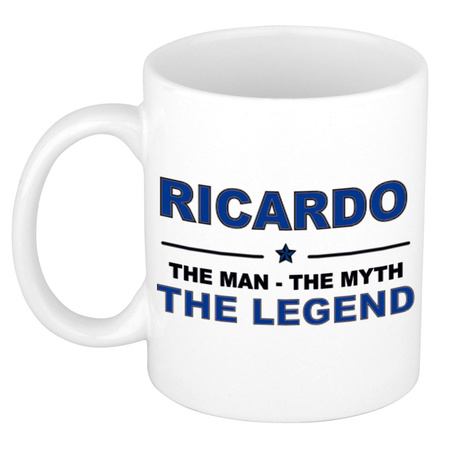 Ricardo The man, The myth the legend cadeau koffie mok / thee beker 300 ml