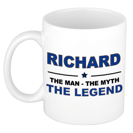 Richard The man, The myth the legend cadeau koffie mok / thee beker 300 ml