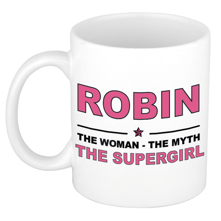 Robin The woman, The myth the supergirl name mug 300 ml