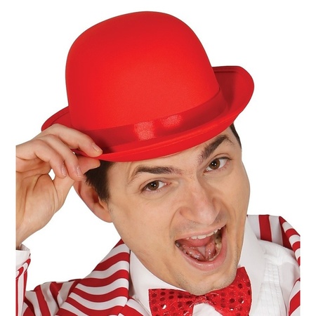Rode bolhoed/verkleed hoed voor volwassenen