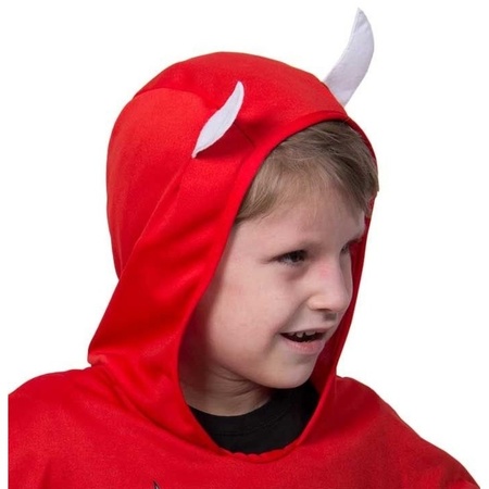 Rode duivel verkleed cape voor kinderen