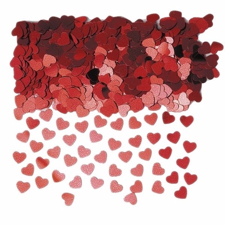 Red hearts confetti 10 bags