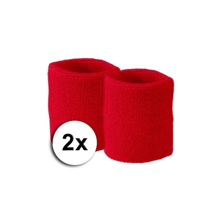 Red sweat wristbands 2 pieces