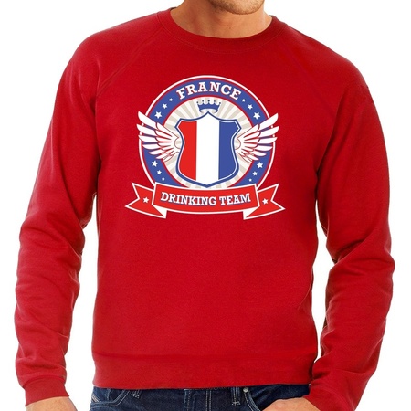Rood France drinking team sweater heren