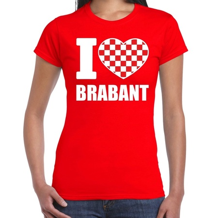 Rood I love Brabant t-shirt dames