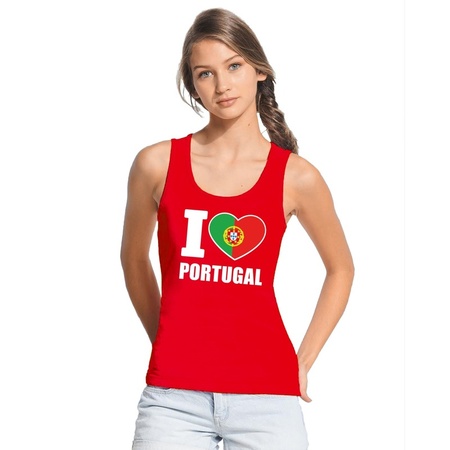 I love Portugal tanktop red women