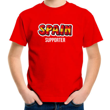 Red supporter shirt Spain supporter for kids
