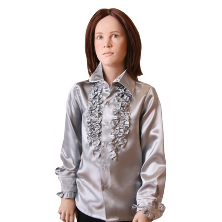 Rouches blouse  zilver voor meisjes
