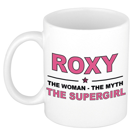 Roxy The woman, The myth the supergirl cadeau koffie mok / thee beker 300 ml