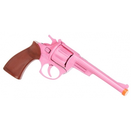 Pink toy cowboy gun 8 shots 19 cm