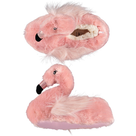Roze flamingo pantoffels/sloffen voor dames