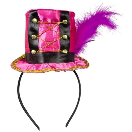 Roze accessoires slipjas inclusief roze hoedje maat S/M