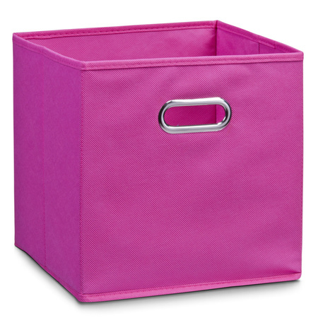 2x Pink/purple storagebaskets/boxes for girlsroom 32 x 32 cm