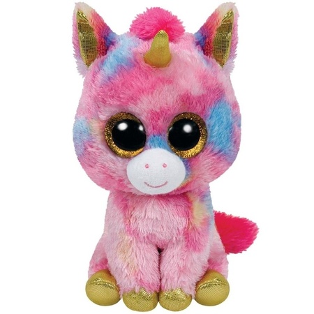 Pink plush Ty Beanie unicorn Fantasia 15 cm
