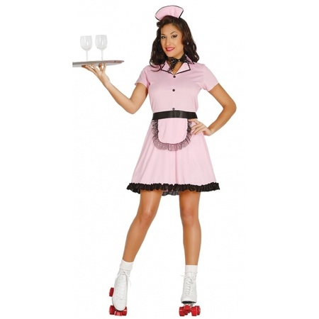 Verrast dichtbij heilig Roze serveerster kostuum - Jaren 50 verkleedkleding - Bellatio warenhuis