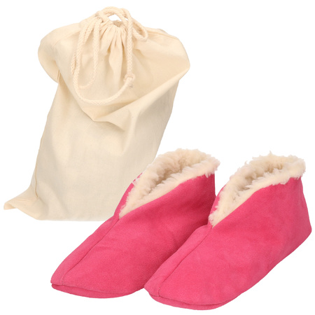Pink Spanish slippers of genuine leather / suede size 36 with storage bag