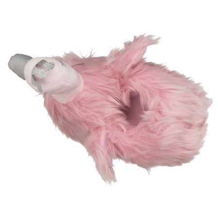 Roze zwaan dieren pantoffels/sloffen voor meisjes