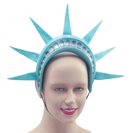 Vrijheidsbeeld verkleed set fakkel met licht 31 cm en hoofdband