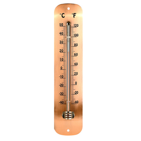 Beroemdheid Overtreden Onderdompeling RVS buiten thermometer koperkleurig 30 cm - Thermometers - Bellatio  warenhuis