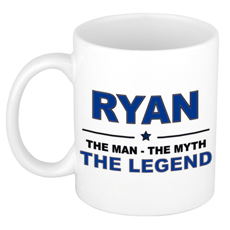 Ryan The man, The myth the legend cadeau koffie mok / thee beker 300 ml