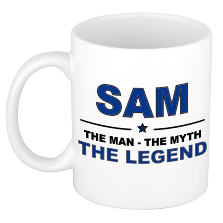 Sam The man, The myth the legend cadeau koffie mok / thee beker 300 ml