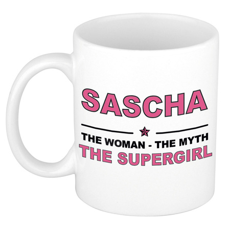 Sascha The woman, The myth the supergirl cadeau koffie mok / thee beker 300 ml